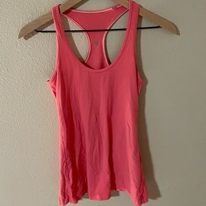 Pink Lululemon Athleisure Workout Yoga Tank Top